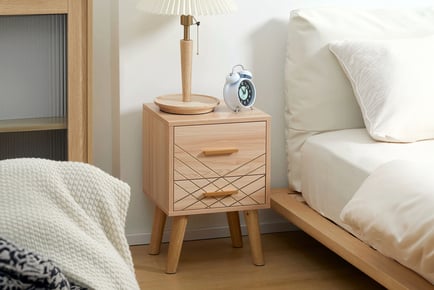 Scandinavian Bedside Table w/ 2 Drawers