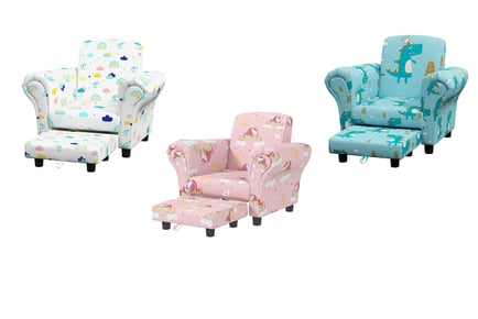 2Pc Kids' Cartoon Printed Sofa Set - 3 Designs