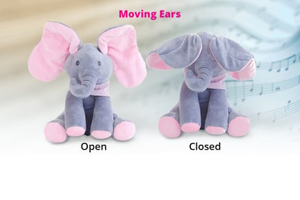 Peek-a-Boo Musical Singing Plush Toy - 3 Colours