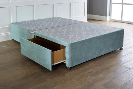 Duck Egg Divan Reinforced Bed Base, 5 Sizes, Optional Storage