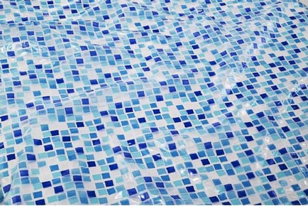 Blue Mosaic Shower Curtain