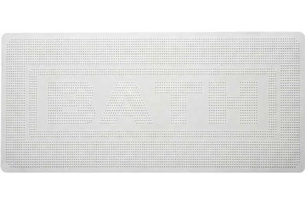 White Rubber Non-Slip Bath Mat