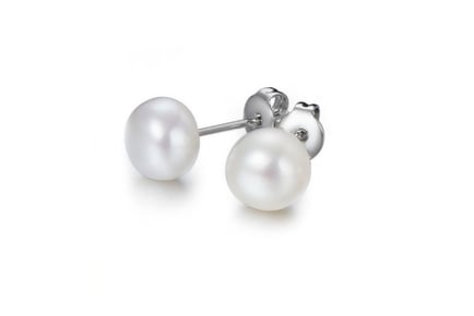 Sterling Silver Freshwater Pearl Earring Set