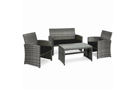 3-Piece Cushion Set for Outdoor Rattan Chairs - 4 Colours