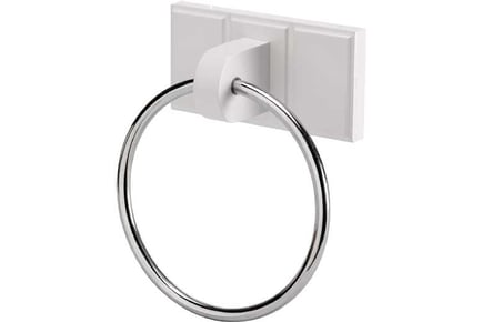 Bathroom Towel Ring White Wood