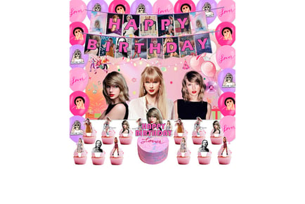 34 Pc Taylor Swift Inspired Party Decoration Set