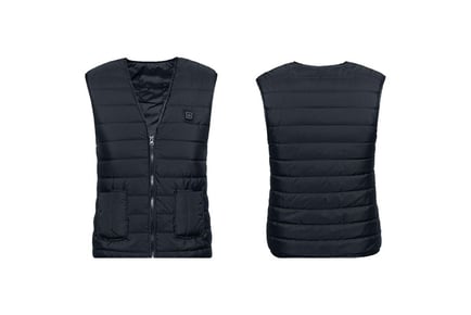 USB Unisex Graphene Heated Vest - 5 Sizes!