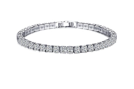 7-Carat Lab-Created Sapphire Tennis Bracelet!