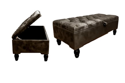 3in1 Black Velvet Ottoman Coffee Table - Cushion Cover Option!