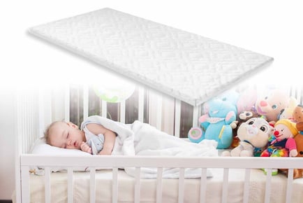 Baby Cot Bed Mattress for Travel with Washable Cover - 4 Sizes