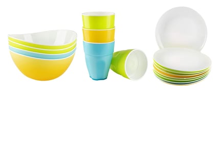 Cup, Plate and Bowl Tableware Set- 16 Pieces