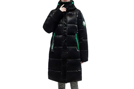 Moncler Inspired Long Waterproof Winter Parka Shiny Coat- 4 Sizes!