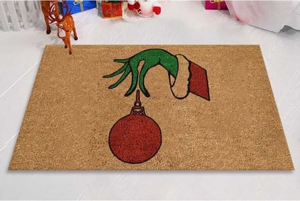 Christmas Grinch Hand Inspired Floor Mat