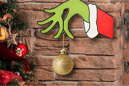 Xmas Grinch Hand Inspired Wall Decor