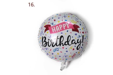 18" Happy Birthday Balloons - 1, 3 or 5