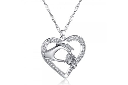 Mother's Eternal Love Swarovski Inspired Pendant Necklace!