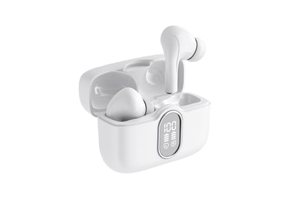 Wireless Bluetooth Earbuds - Black or White