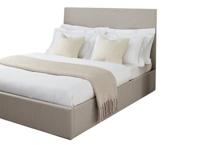 Stone Grey Hampton Ottoman Bed & Optional Mattress - 6 Sizes