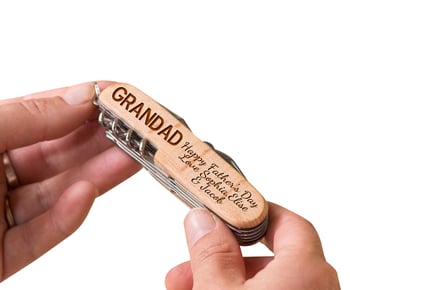 Personalised Multifunctional Wooden Pocketknife!