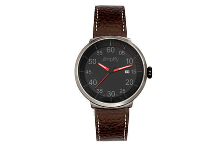 Simplify The 7100 Leather-Band Watch with Date - 6 Options