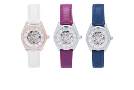 Empress Magnolia Mother Of Pearl Skeleton Watch - 3 Colours