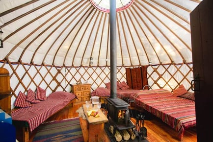 Carmarthen Glamping Break for up to 6- Award Winning, Eco Friendly Tipi or Yurt Stay- Larkhill Tipis & Yurts, West Wales