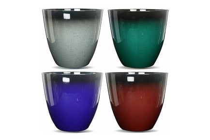 13” Egg-Cup Shaped Glazed Garden Planter - 4 Colours