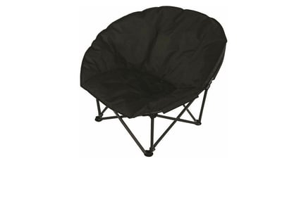 Outdoor Black Padded Folding Moon Chair