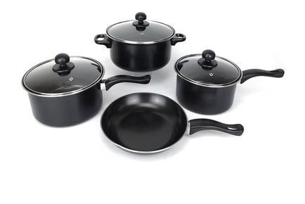 4-Piece Non-Stick Carbon Steel Cookware Set - Frying Pan and More!