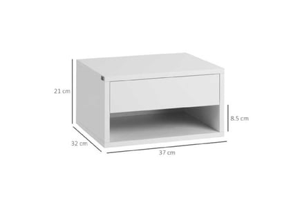 Set of 2 Wall-Mounted Bedside Tables