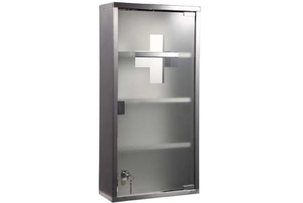 Wall Medicine Cabinet, Lockable Door