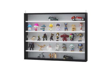 Wall Display Shelf w/ Glass Doors