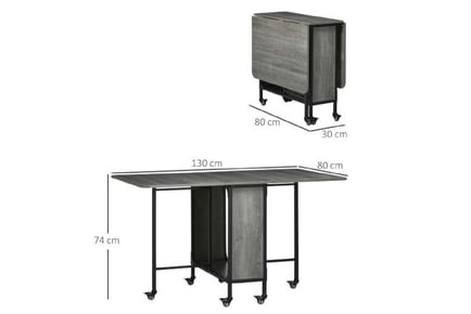 Folding Drop Leaf Table w/ Storage