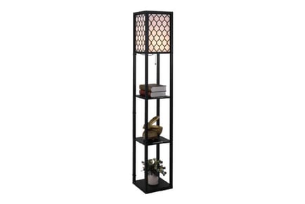 Floor Lamp w/ 4-Tier Shelves