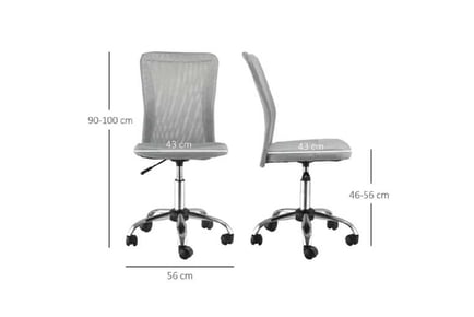 Ergonomic Mesh Task Chair, Armless