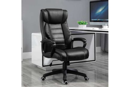 PU Leather Executive Office Chair, Black