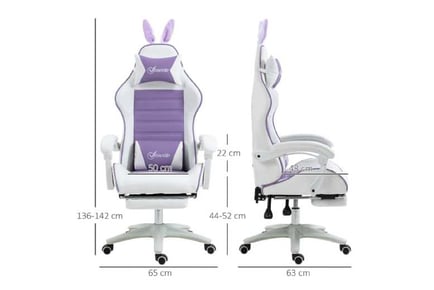 Racing Gaming Chair w/ Removable Ears