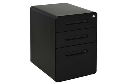 Steel 3-Drawer Curved Filing Cabinet