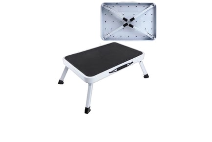 Single Step Folding Portable Steel Caravan Stool!