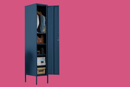 Steel Lush Single Door Locker With Lock and Key - 5 Colours!