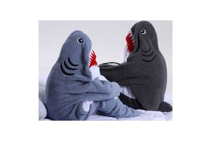 Flannel Shark Wearable Sleep Blanket