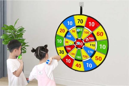 Large Double-Sided Dart Board Game Set