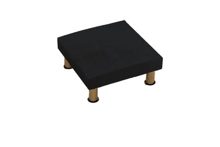 Plush Velvet Footstool with Wooden Legs - 8 Colours