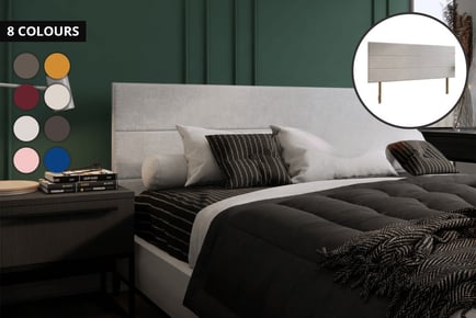 Plush Extra-Padded 3-Line Horizontal Headboard - 6 Sizes & 8 Colours