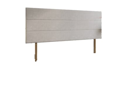 Plush Extra-Padded 3-Line Horizontal Headboard - 6 Sizes & 8 Colours