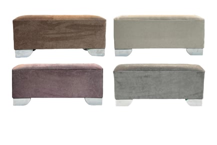 Upholstered Rectangle Nepal Ottoman Footstool - 4 Colours