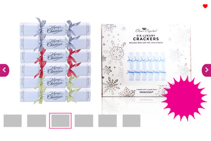 6Pc Luxury Christmas Crackers- Gifts made with crystals from Swarovski™