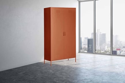 Steel Lush Double Door Locker With Lock and Key - 3 colours!