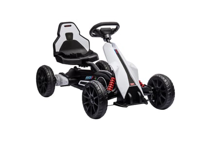 12V Kids' White Electric Go Kart