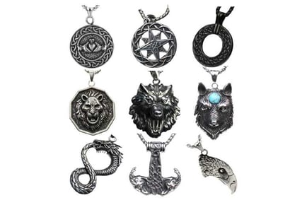 Men's Celtic Wolf Dragon Eagle Necklaces